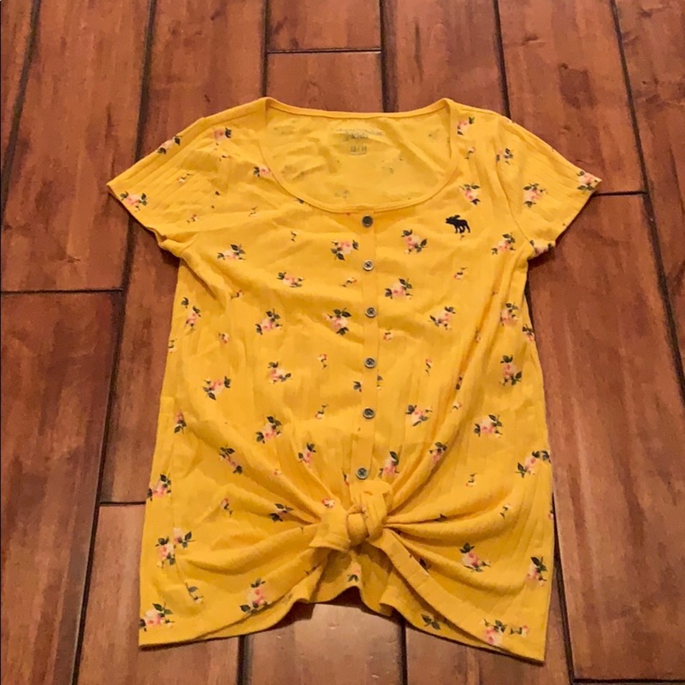 Abercrombie kids yellow floral top